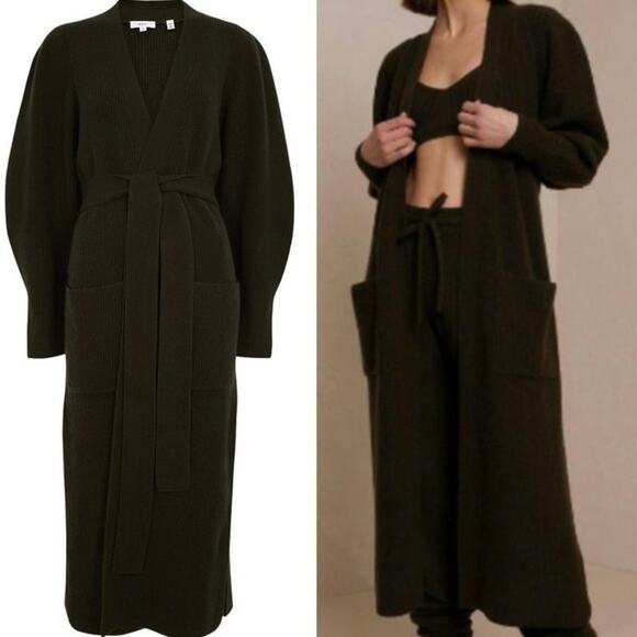 A.L.C. Nora Belted Cardigan in Olive - Picture 1 of 9